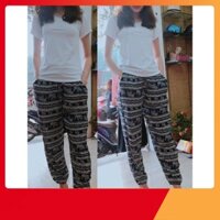 {CHẤT LANH SIÊU MÁT} Quần lanh thổ cẩm phong cách chọn màu ngẫu nhiên hình ngẫu nhiên