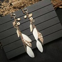 [Chất liệu bạc 925] Thiết kế thích hợp nguyên bản Bông tai cổ điển Nữ phong cách dân tộc Tua dài Tính khí Bông tai lông vũ Bohemian