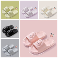 Chất Liệu EVA Nam Nữ Nhà Trong Nhà Đế Siêu Mềm Dép Tắm Chống Mài Mòn Phòng Tắm Chống Trơn Trượt Họa Tiết Thỏ Dép Tích Hợp Đúc Giày Ngoài Trời