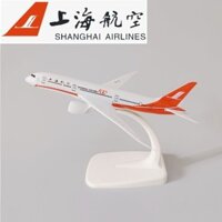 [Chất liệu hợp kim bền chắc] Shanghai Airlines 787 Shanghanghanghanghanghang B787 Hợp kim 14cm 787 Trang trí mô hình máy bay Boeing Quà tặng máy bay Kỷ niệm