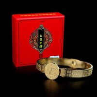 [Chất liệu hợp kim chắc chắn và bền bỉ] Vòng tay thép titan vàng mới Quà Tặng nam nữ trang sức đơn giản