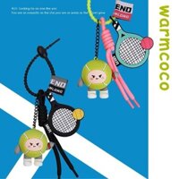 [Chất liệu nhựa bền] Thiết kế dễ thương Mặt dây chuyền Tennis sáng tạo Túi móc khóa Móc treo xe kéo Quà tặng sáng tạo Quà tặng ngoại vi thể thao Quà tặng