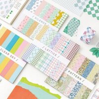 Chất liệu nhuộm giấy, loạt đảo giấy, nhật ký nghệ thuật retro, nhãn dán trang trí DIY, 4 loại