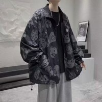 Chất Liệu Polyester Áo Khoác Hai Mặt Nam Mùa Xuân Rời Phong Cách Hồng Kông Dạo Phố Thường Ngày Phù Hợp Với Hợp Thời Trang Dây Kéo Áo Khoác Nam