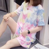 [Chất liệu Polyester] Bộ đồ ngủ buộc dây màu học sinh dành cho nữ Quần Short ngắn tay phong cách mùa hè Phong cách mới Mùa hè Kích thước lớn có thể mặc bên ngoài Bộ đồ mặc nhà