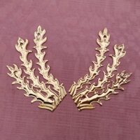 Chất liệu trang trí tóc tự làm phong cách cổ xưa Miếng sắt Vàng 64*78mm đuôi phượng hoàng hoa trang trí vương miện Phượng Hoàng phụ kiện Quạt nhóm