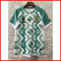 ♞,♘,♙Chất Lượng Cao 2023 world cup Nam Phi Sân Khách Bóng Bầu Dục Áo Nam Tay Ngắn Bóng Bầu Dục Áo Sơ Mi COD