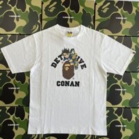 Chất lượng cao Conan Joint Ape Head Áo thun cổ tròn dáng rộng in họa tiết giản dị Áo sơ mi ngắn tay thông thường