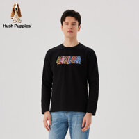 Chất Lượng Cao Hush Puppies Nam Mỹ In Hình Cổ Tròn Thoáng Khí Dài Tay 1225