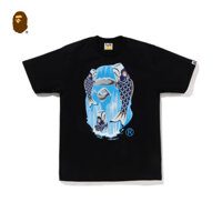 Chất Lượng Cao Nam Xuân Hè Cá Chép Cờ Thác Nước In Họa Tiết 100% Cotton Cao Cấp Áo Thun Nữ Tay Ngắn