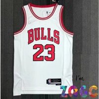 Chất Lượng Cao NBA Jersey Bull Jordan 23 Jordan Kỷ Niệm 75 Năm Sân Nhà Sân Khách Trắng Kim Cương Nhãn Nike Fan Edition Jersey NBA