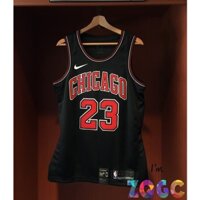 Chất Lượng Cao NBA Jersey Bull Jordan 23 Jordan Sân Nhà Đen Nike Fan Edition Jersey NBA