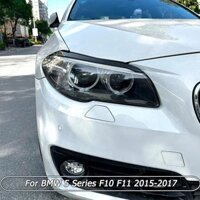 Chất Lượng Cao Phía Trước Ô Tô Đèn Pha Mí Mắt Viền Miếng Dán Cho Xe BMW 5 Series F10 F11 2015-2017 Bóng Đen ABS Phụ Kiện Xe Hơi