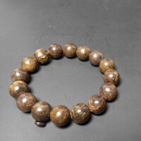 Chất Lượng Cao Sa Mạc Vàng Meteorite Nam Châm Trung Bình Sắt Meteorite 12 Mm Vòng Tay Nhỏ Nguyên Chất Tự Nhiên 3.8.1