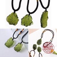 Chất Lượng Cao Tự Nhiên Độc Đáo Vòng Cổ Thạch Anh Tác Động Mặt Dây Chuyền Xanh S8n0 Thiên Thạch Đá Kính V9q6