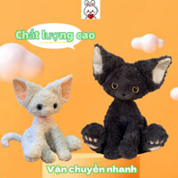 ✨Chất lượng cao✨Kawai Cat Plush Doll 40cm Mới Dễ Thương Trắng Mèo Đen Teddy Bear Mềm Lông Thỏ Lông Mèo Plush Baby Sleep Toy Ngày Trẻ Em Quà Tặng Sinh Nhật Bạn Gái COD