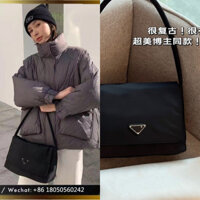 Chất Lượng Chính Hãng Thời Trung Cổ Nách Vuông Nhỏ Nylon Mang Nắp Bên Túi Ba Lô