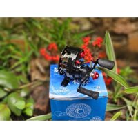 [Chất Lượng] Máy câu ikada máy có nút xả dây bằng nút bấm , thân nhựa abs, màu vàng đỏ