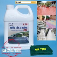 Chất tẩy xi măng HT01 1,8l "HÀNG CÔNG TY" TẶNG PAD chà đánh bay xi măng trên nền gạch đá  dễ dàng,tiết kiệm nhất