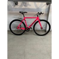 (Chat với shop trước khi đặt hàng) Xe đap fixed gear Tsunami 100 màu hồng tay ngang 2 phanh tay mới 100%