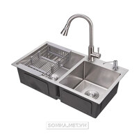 Chậu 2 Hố Lệch NANOSI NS -7843L (780x430x200mm)