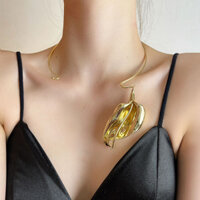 Châu Âu Mỹ ins Phong Cách Mới Kim Loại Hoa Lớn Mặt Dây Chuyền Cổ Nữ