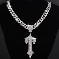 Châu Âu Mỹ Sản Phẩm Mới Kim Cương Đính Chữ T Mặt Dây Chuyền Hip-Hop Vòng Cổ Chữ Chất Lượng Cao Một Mặt Dây Chuyền Chữ S Mặt Dây Chuyền