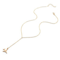 Châu Âu Mỹ Trang Sức Hợp Kim Ngắn Máy Bay Mặt Dây Chuyền Hình Chữ Y Vòng Cổ Nữ Sang Trọng Đơn Giản Vòng Cổ Xương Đòn Dây Chuyền