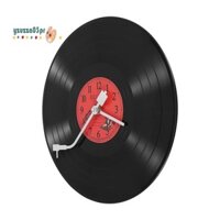 Châu Âu Retro Hoài Cổ Siêu Thanh Đồng Hồ Vinyl Ghi Cá Tính Đồng Hồ Treo Tường Cafe Thanh Trang Trí Đồng Hồ Treo Tường