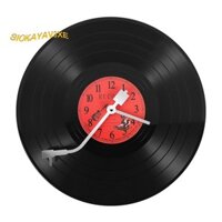 Châu Âu Retro Hoài Cổ Siêu Thanh Đồng Hồ Vinyl Ghi Cá Tính Đồng Hồ Treo Tường Cafe Thanh Trang Trí Đồng Hồ Treo Tường