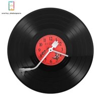 Châu Âu Retro Hoài Cổ Siêu Thanh Đồng Hồ Vinyl Ghi Cá Tính Đồng Hồ Treo Tường Cafe Thanh Trang Trí Đồng Hồ Treo Tường