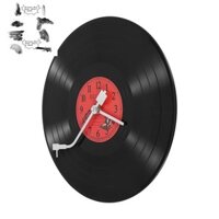 Châu Âu Retro Hoài Cổ Siêu Thanh Đồng Hồ Vinyl Ghi Cá Tính Đồng Hồ Treo Tường Cafe Thanh Trang Trí Đồng Hồ Treo Tường