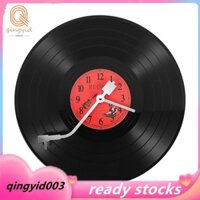 Châu Âu Retro Hoài Cổ Siêu Thanh Đồng Hồ Vinyl Ghi Cá Tính Đồng Hồ Treo Tường Cafe Thanh Trang Trí Đồng Hồ Treo Tường