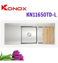 Chậu bếp 2 hố cân bàn trái Konox KN11650TD-L Workstation Thổ Nhĩ Kỳ