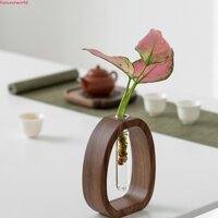 Chậu cây bằng gỗ óc chó sáng tạo Thiết kế thanh lịch Bình nhân giống trồng cây
