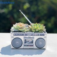 Chậu cây FOUNDTWO, Đồ trang trí máy tính để bàn sáng tạo Chậu hoa mọng nước, Chậu trồng cây Mini Nhựa Thủ công Máy ghi hình Hộp đựng bút trang trí nhà cửa