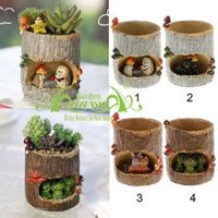 Chậu cây gốm composite hình vật dụng ngộ nghĩnh