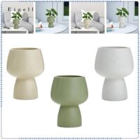 Chậu cây gốm sứ thanh lịch có lỗ thoát nước để trang trí gia đình và sân vườn