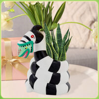 Chậu cây nhựa Mini Fianao Chậu trồng cây mọng nước sáng tạo Hình giun cát Nồi mọng nước bằng nhựa Mini để trang trí nội thất và cây trồng trong nhà Chậu hoa sân vườn độc đáo dành cho người mua Đông Nam