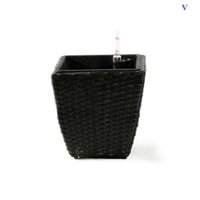 Chậu Cây Tự Dưỡng Mây Đan Trụ Hình Thang