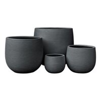 Chậu Cây Xi măng Polycement Ceylon - Đen