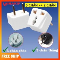 Chấu chuyển đổi VINAKIP, phích cắm 3 chân về 2 chân tiện dụng, thích hợp nhiều loại phích cắm