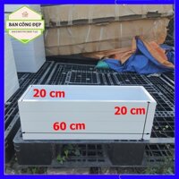 Chậu composite; chậu nhựa composite D60 R20 C20 trồng cây ban công, sân vườn độ bền 10 năm