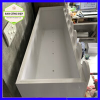 Chậu composite, chậu trồng cây gỗ nhựa composite hàng rào 1m x30cmx25cm để trang trí ban công, sân vườn