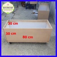 Chậu composite gắn bánh xe, chậu nhựa composite trồng cây ban công, sân vườn siêu bền chịu nắng, mưa