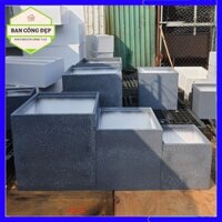 Chậu composite vuông; chậu vuông trồng cây 50x50x50 trồng cây to sân vườn, ban công siêu nhẹ