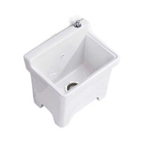 Chậu đa năng bằng sứ , chậu giặt, chậu nôn, chậu giặt chổi lau nhà Miken SB-850-1 (470mm)