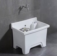 Chậu đa năng bằng sứ, chậu giặt, chậu nôn, chậu giặt chổi lau nhà Miken SB-850-1(545mm)