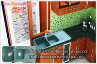 Chậu đá tủ bếp 2 hộc 110x48.5 x19.5cm Việt Mỹ S2NC