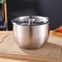 Chậu đánh trứng STATIONWA, Bát đánh trứng bằng thép không gỉ có nắp, Hộp đựng thực phẩm Dung tích lớn Bột lên men chống gỉ